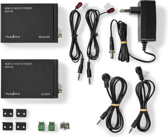 Nedis HDMI-Extender - Over Cat6 - tot 60 m - 4K@60Hz - 18 Gbps - Metaal - Antraciet - afbeelding 9