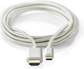 Nedis USB-C Adapter - USB 3.2 Gen 1 - USB-C Male - HDMI Connector - 4K@60Hz - 18 Gbps - 2.00 m - Rond - Verguld - Gevlochten / Nylon - Aluminium - Cover Window Box - afbeelding 1