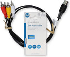 Nedis DIN-Audiokabel - DIN 5-Pins Male - 4x RCA Male - Vernikkeld - 1.00 m - Rond - PVC - Zwart - Label - afbeelding 2