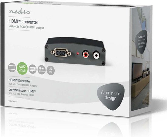Nedis VGA + Tulp 2RCA naar HDMI converter met HDCP / zwart - afbeelding 7