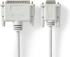 Nedis Seriële Kabel - D-SUB 25-Pins Male - D-SUB 9-Pins Female - Vernikkeld - 2.00 m - Rond - PVC - Ivoor - Label - afbeelding 3