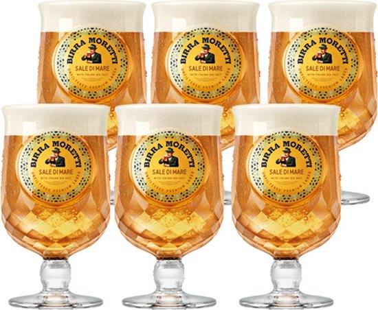 Birra Moretti - Bierglas Sale di Mare 250 ml - 6 stuks - afbeelding 7