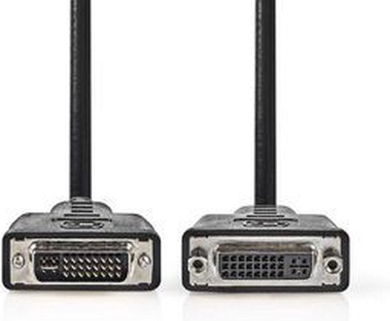 Nedis DVI-Kabel - DVI-I 24+5-Pin Male - DVI-I 24+5-Pins Female - 2560x1600 - Vernikkeld - 2.00 m - Recht - PVC - Zwart - Polybag - afbeelding 3