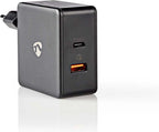 Nedis thuislader met 1 USB-C PD en 1 USB-A Quick Charge 3.0 poort - 48W - afbeelding 3