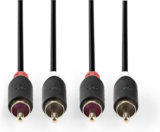 Nedis Stereo-Audiokabel - 2x RCA Male - 2x RCA Male - m - Rond - Doos - afbeelding 9
