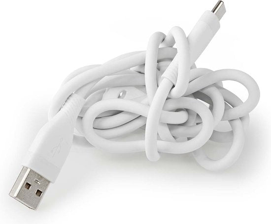 Nedis USB-Kabel - USB 2.0 - USB-A Male - USB-C Male - 15 W - 480 Mbps - Vernikkeld - 1.50 m - Rond - Silicone - Wit - Doos - afbeelding 6