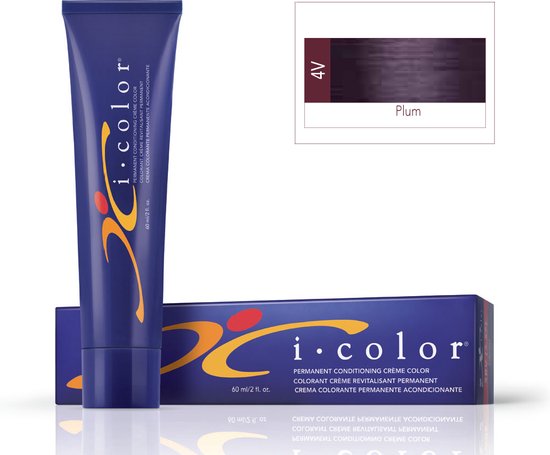 ISO i color Permanent Conditioning Crème Color 60ml 4V (4.7)Plum - afbeelding 1