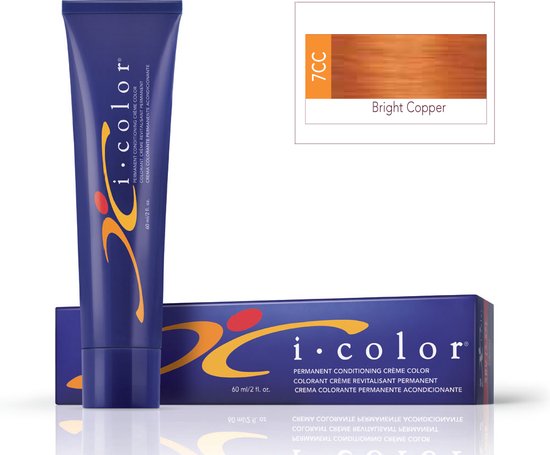 ISO i color Permanent Conditioning Crème Color 60ml 7CC Bright Copper - afbeelding 1