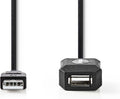 Nedis Actieve USB 2.0-Verlengkabel A F BK Zwart - 274635 — EAN 5412810274635