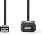 Nedis Actieve USB 2.0-Verlengkabel A F BK Zwart - 274635 — EAN 5412810274635