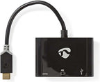 Nedis USB Multi-Port Adapter - USB 3.2 Gen 1 - USB-C Male - HDMI Output / USB-A Female / USB-C Female - 5 Gbps - 0.20 m - Rond - Verguld - PVC - Antraciet - Window Box - afbeelding 6
