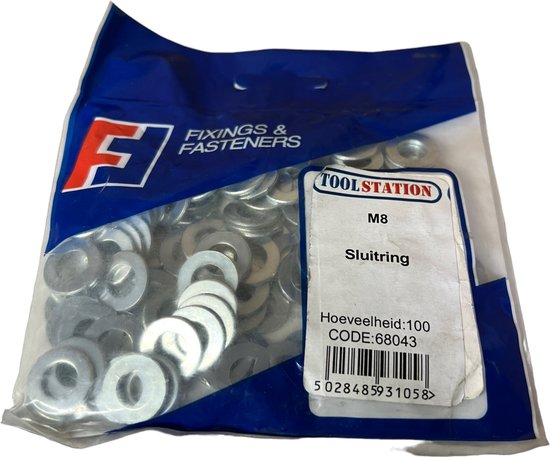 M8 sluitring 300st Toolstation - afbeelding 2