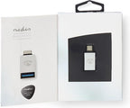 Nedis USB-C Adapter - USB 3.2 Gen 1 - USB-C Male - USB-A Female - 5 Gbps - Rond - Vernikkeld - Zilver - Cover Window Box - afbeelding 5