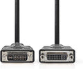 Nedis DVI-Kabel - DVI-I 24+5-Pin Male - DVI-I 24+5-Pins Female - 2560x1600 - Vernikkeld - 2.00 m - Recht - PVC - Zwart - Polybag - afbeelding 1