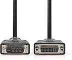 Nedis DVI-Kabel - DVI-I 24+5-Pin Male - DVI-I 24+5-Pins Female - 2560x1600 - Vernikkeld - 2.00 m - Recht - PVC - Zwart - Polybag - afbeelding 1