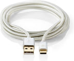 USB voor Synchroniseren, Opladen en AV-Ondersteuning | Verguld | USB C™ Male naar USB A Male | Voor Aansluiten van Smartphones en Mobiele Apparaten - afbeelding 1