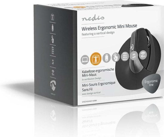 Nedis Muis - Draadloos - 800 / 1200 / 1600 dpi - Instelbare DPI - Aantal knoppen: 6 - Programmeerbare knoppen - Rechtshandig - afbeelding 13