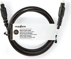Nedis Optische Audiokabel - TosLink Male - TosLink Male - m - Rond - PVC - Zwart - afbeelding 17