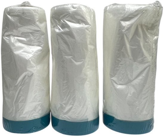 6 x Rol Maskeerfolie / Afdekfolie voor buiten Primafix 057 SPEC (B 1400mm x H 200mm L 17 mtr) 10 My Speciaal TAPE (Ductape) - afbeelding 3