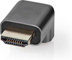 Nedis HDMI-Adapter - HDMI Connector / HDMI Male - HDMI Output - Verguld - 90° Gehoekt - Aluminium - Gun Metal Grijs - 1 Stuks - Cover Window Box - afbeelding 7