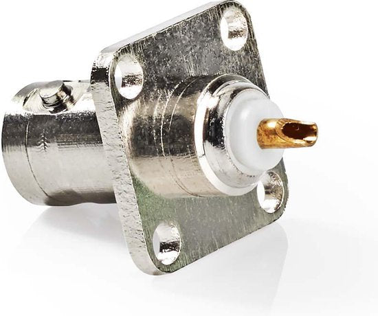 Nedis BNC-Kabelbeschermer - Recht - Female - Vernikkeld - 50 Ohm - Soldeer - Staal - Zilver - 25 Stuks - Polybag - afbeelding 4