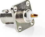 Nedis BNC-Kabelbeschermer - Recht - Female - Vernikkeld - 50 Ohm - Soldeer - Staal - Zilver - 25 Stuks - Polybag - afbeelding 4