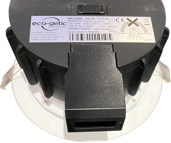 ECO-GETIC LED Downlighter zaaggat 15 cm 10 w / 16 w 3000K / 4000K - afbeelding 4