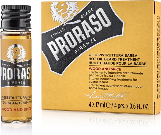 Baard Olie Yellow Proraso Warm (4 x 17 ml) - afbeelding 1