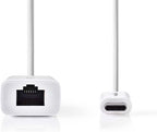 Nedis USB-netwerkadapter - USB 3.2 Gen 1 - 1000 Mbps - USB-C Male - RJ45 Female - 0.20 m - Rond - Vernikkeld - Vertind-Koper - Wit - Envelop - afbeelding 9