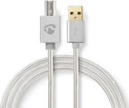 Nedis USB-Kabel - USB 2.0 - USB-A Male - USB-B Male - 10 W - 480 Mbps - Verguld - 2.00 m - Rond - Gevlochten / Nylon - Aluminium - Cover Window Box - afbeelding 15