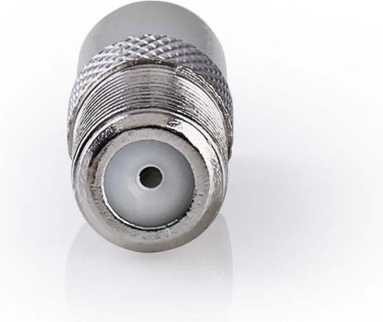 Nedis Satelliet- en Antenne-Adapter - IEC (Coax) Male - F-Female - Vernikkeld - 75 Ohm - Recht - Metaal - Zilver - 10 Stuks - Polybag - afbeelding 3