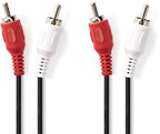 Nedis Stereo-Audiokabel - 2x RCA Male - 2x RCA Male - Vernikkeld - m - Rond - Zwart - afbeelding 15