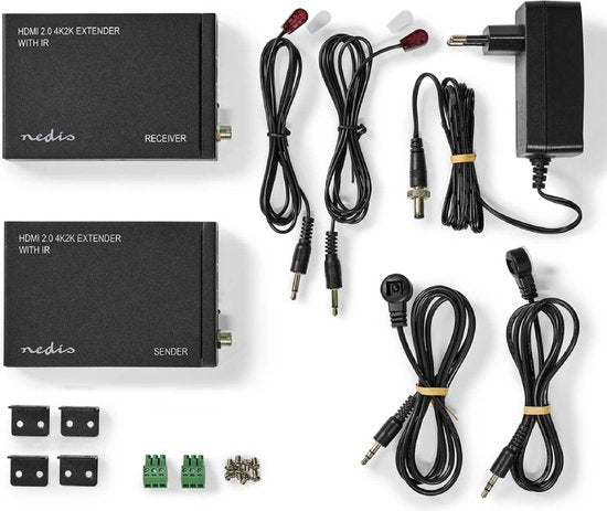 Nedis HDMI-Extender - Over Cat6 - tot 60 m - 4K@60Hz - 18 Gbps - Metaal - Antraciet - afbeelding 11