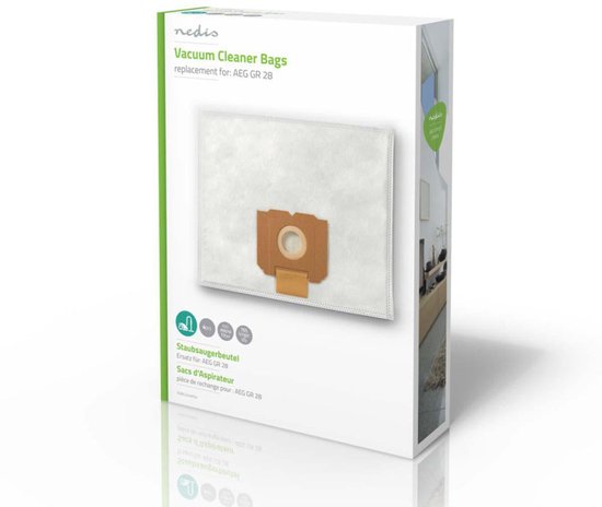 Nedis Stofzuigerzak - 4 Stuks - Synthetisch - Meest verkocht voor: AEG - Wit - afbeelding 4