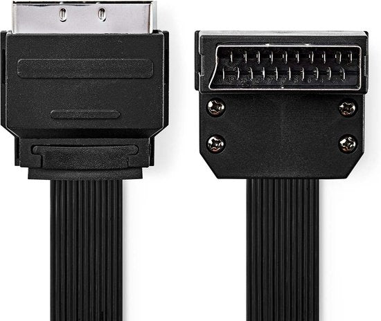 Nedis SCART-Kabel - SCART Male - SCART Male - Vernikkeld - 480p - 2.00 m - Plat - PVC - Zwart - Envelop - afbeelding 2