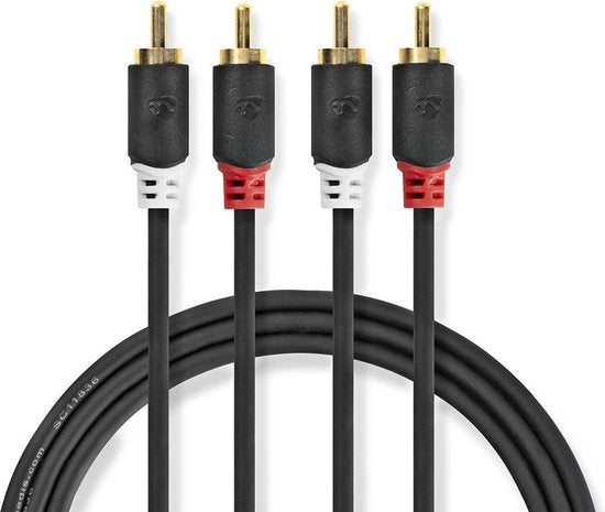 Nedis Stereo-Audiokabel - 2x RCA Male - 2x RCA Male - m - Rond - Doos - afbeelding 11