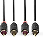 Nedis Stereo-Audiokabel - 2x RCA Male - 2x RCA Male - m - Rond - Doos - afbeelding 6