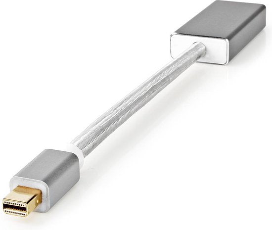 Nedis Mini DisplayPort-Kabel - DisplayPort 1.2 - Mini-DisplayPort Male - DisplayPort Female - 21.6 Gbps - Verguld - 0.20 m - Rond - Gevlochten - Zilver - Cover Window Box - afbeelding 4