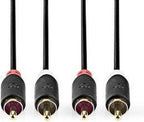 Nedis Stereo-Audiokabel - 2x RCA Male - 2x RCA Male - m - Rond - Doos - afbeelding 39