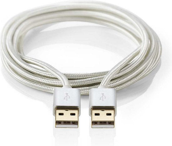 Nedis USB-Kabel - USB 2.0 - USB-A Male - USB-A Male - 10 W - 480 Mbps - Verguld - 2.00 m - Rond - Gevlochten / Nylon - Aluminium - Cover Window Box - afbeelding 14