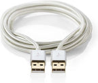 Nedis USB-Kabel - USB 2.0 - USB-A Male - USB-A Male - 10 W - 480 Mbps - Verguld - 2.00 m - Rond - Gevlochten / Nylon - Aluminium - Cover Window Box - afbeelding 14