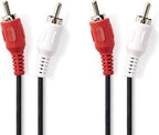Nedis Stereo-Audiokabel - 2x RCA Male - 2x RCA Male - Vernikkeld - m - Rond - Zwart - afbeelding 32