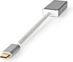 Nedis USB-C Adapter - USB 3.2 Gen 1 - USB-C Male - Mini DisplayPort Female - 0.20 m - Rond - Verguld - Gevlochten / Nylon - Zilver - Cover Window Box - afbeelding 4