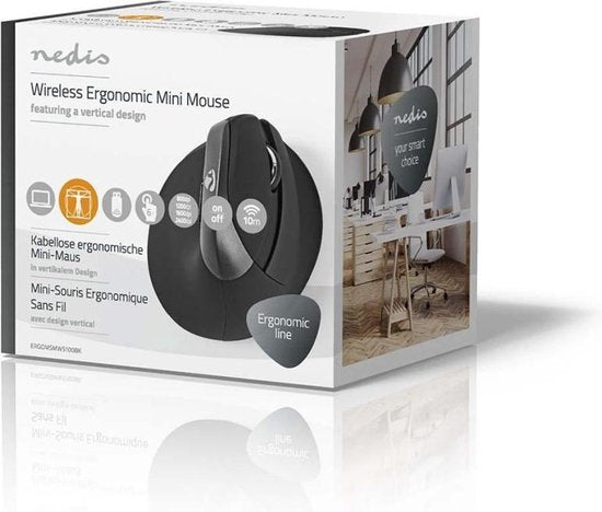 Nedis Muis - Draadloos - 800 / 1200 / 1600 dpi - Instelbare DPI - Aantal knoppen: 6 - Programmeerbare knoppen - Rechtshandig - afbeelding 12