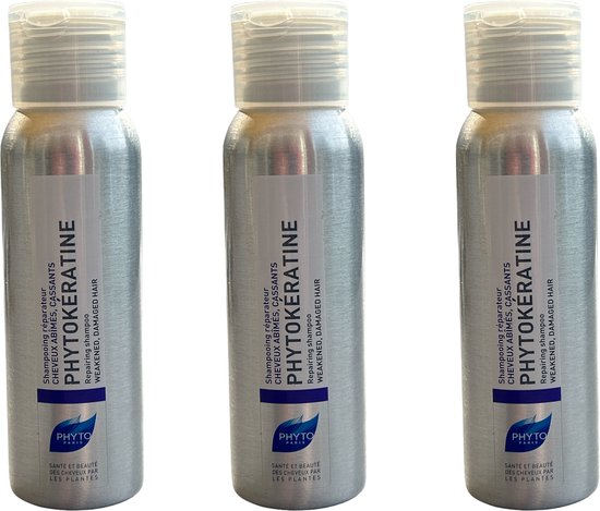 Phyto Paris Phytokératine Repairing shampoo Weakend, Damaged Hair 50ml x 3 - afbeelding 1