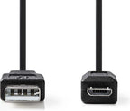 USB-Kabel - USB 2.0 - USB-A Male - USB Micro-B Male - 480 Mbps - Vernikkeld - 2.00 m - Gekruld - PVC - Zwart - Envelop - afbeelding 9