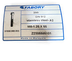 FABORY 200 stuks M8 - 1.25 x 55 DIN 912 - A2 Inbus bout Stainless Steel ( RVS ) - afbeelding 4