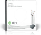 Nedis Coaxkabel op Haspel - 4G / LTE Secure - 75 Ohm - Drievoudig Afgeschermd - ECA - 50.0 m - Coax - PVC - Wit - Gift Box - afbeelding 2