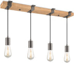 Home Sweet Home - Landelijke Hanglamp Denton - geschikt voor E27 LED lichtbron - 3 lichts hanglamp gemaakt van Hout - 70/14/110cm - Pendellamp - afbeelding 1