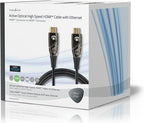 Actieve Optische High Speed HDMI-Kabel met Ethernet - HDMI Connector - HDMI Connector - 4K@60Hz - 18 Gbps - 200.0 m - Rond - PVC - Zwart - Gift Box - afbeelding 3